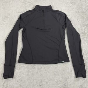 Legends Sweatshirt Womens Medium Black Colbey Quarter Zip Top Athletic Gym